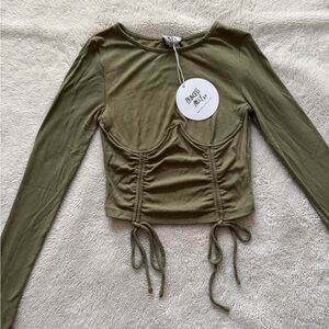 Princess Polly Olive Long Sleeve Top